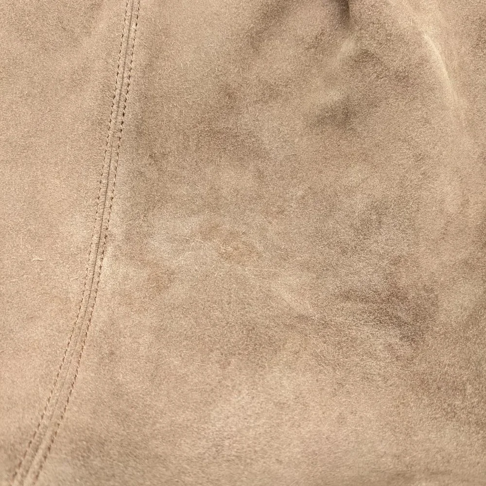 MANGO leather women's shopper tote bag purse- BROWN(Defective) - Picture 6 of 6